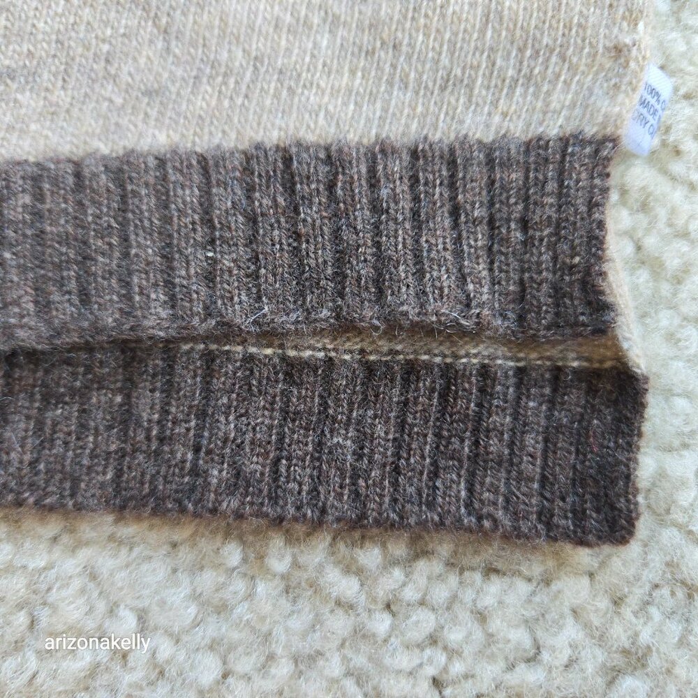 Portolano Cashmere Tan & Brown Stripes With Curled Edges - Picture 3 of 8